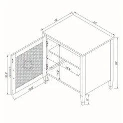 Duxbury Nightstand With Storage Black - Threshold™ -Threshold GUEST fab1f540 5194 47ad 89df 62ec8264ae2c