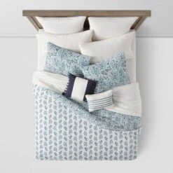 12pc Reversible Paisley Print Comforter & Sheets Set Blue/Dark Teal Blue - Threshold™ 15 12pc Reversible Paisley Print Comforter & Sheets Set Blue/Dark Teal Blue - Threshold™ -Threshold GUEST fe253a34 1700 4fed 8295 3a12639e7b99