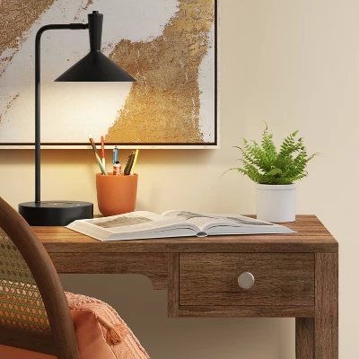 LED Wireless Charging Task Lamp With USB Black (Includes LED Light Bulb) - Threshold™ 3 LED Wireless Charging Task Lamp With USB Black (Includes LED Light Bulb) - Threshold™